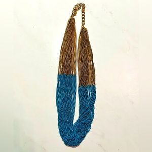Gold Multi-strand Necklace Dipped in Color